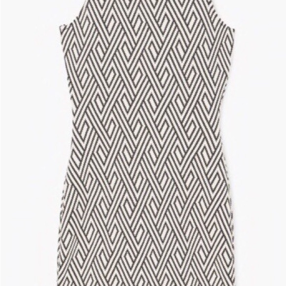 RD Style Black and White Patterned Midi Dress NWOT - Picture 3 of 8
